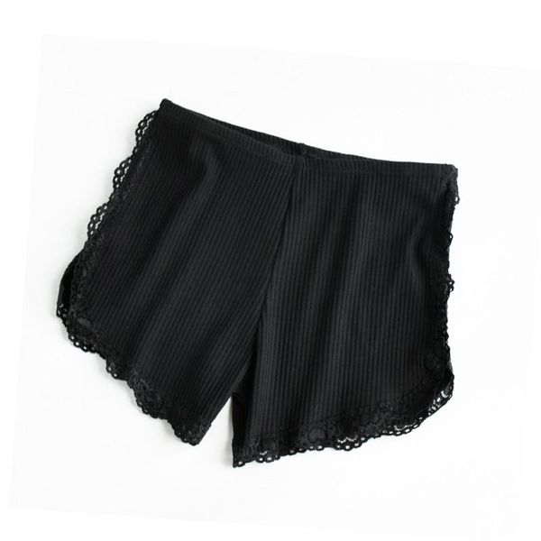 

size woman shorts women casual summer lace cotton ladies mid waist solid color breathable short femme clothing women's, White;black