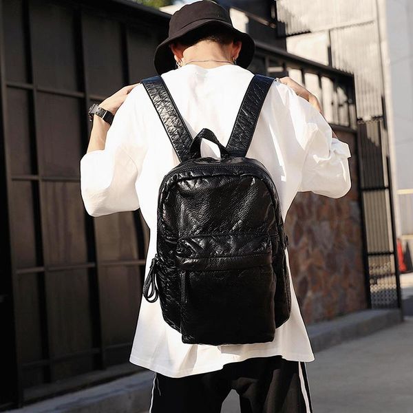 

backpack tidog water washing trend street shoulder