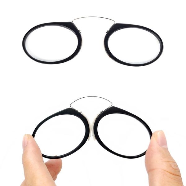 

sunglasses reading glasses foam nose magnifier focus plus clip mini men women prescription without sideburns pince-nez, White;black