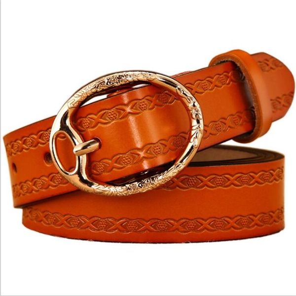 

belts 2021 luxury for women retro pin buckle waist fashion leather, Black;brown