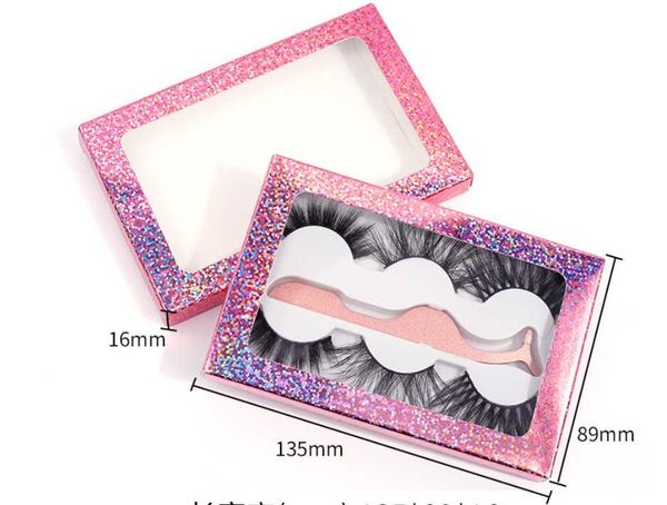 

false eyelashes in one pair three pairs multi color optional eyelash box