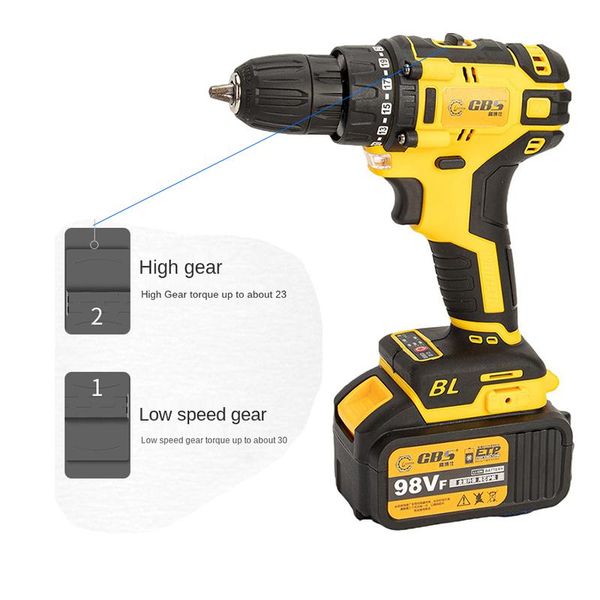 

professiona electric drills 21v max brushless cordless drill 32n.m screwdriver 18+1 torque settings 2-speeds power tools