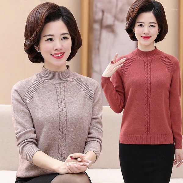 

autumn and winter korean knitted thick warm sweaters women loose round neck long sleeve pullover female clothes c2 women's, White;black