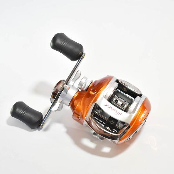 

baitcasting reels orange and blue right left hand fishing reel