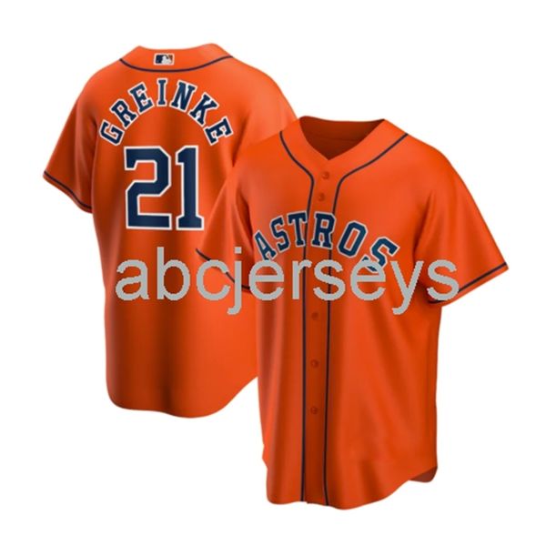 

zack greinke orange baseball jersey xs-6xl, Black