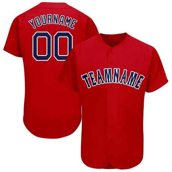

custom red navy-white-005 baseball jersey, Blue;black