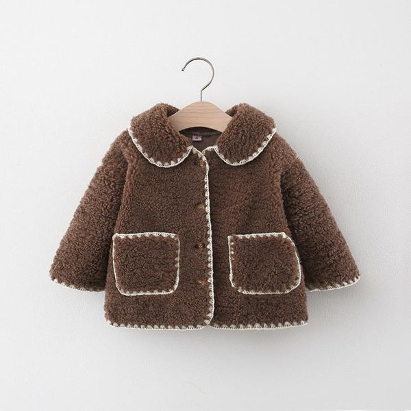 

down coat girls jacket 2021 winter two pocket solid color thickened, Blue;gray
