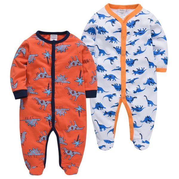 

footies 2pcs/lot roupas de born baby boys rompers girl clothes full sleeve 100%cotton cartoon print overalls, Blue