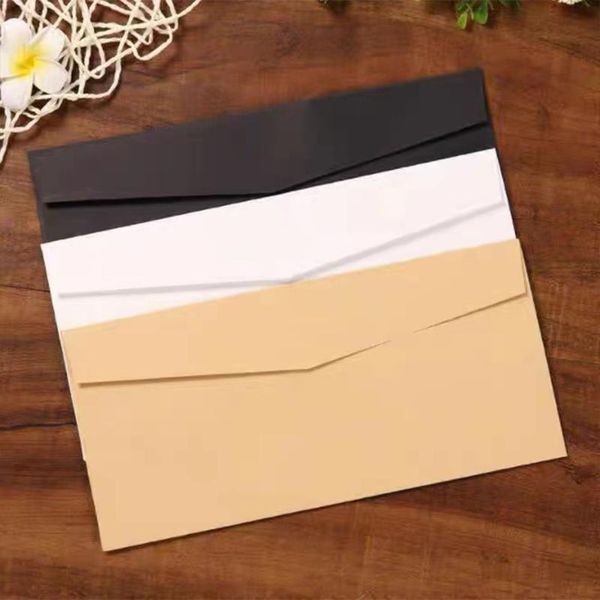 

greeting cards 30 pcs long envelope, gift envelope retro nostalgia kraft paper blank simple white black card