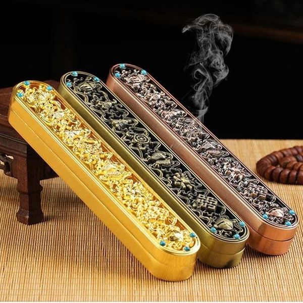 

fragrance lamps incense stick gilt burner alloy buddhist tibetan indoor stove meditation tantric smoke supply furnace ornaments