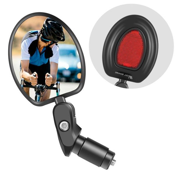 

bike groupsets mirror 360 degree rotation bicycle handlebar rearview cycling safety mirrors reflective warning device on the back