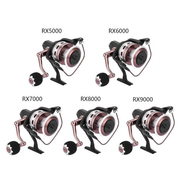 

baitcasting reels rx series 5000-9000 full metal ball bearing spinning fishing reel saltwater sea carp wheel accessories