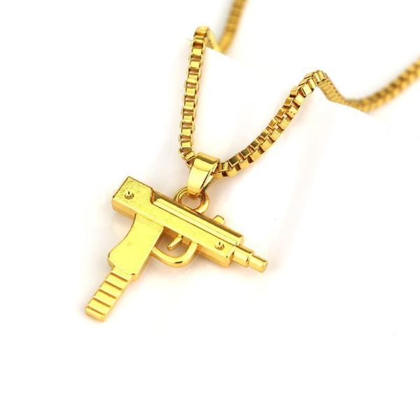 

pendant necklaces wu yifan badgirl's same necklace, pistol, machine gun pendant, creative gifts, Silver
