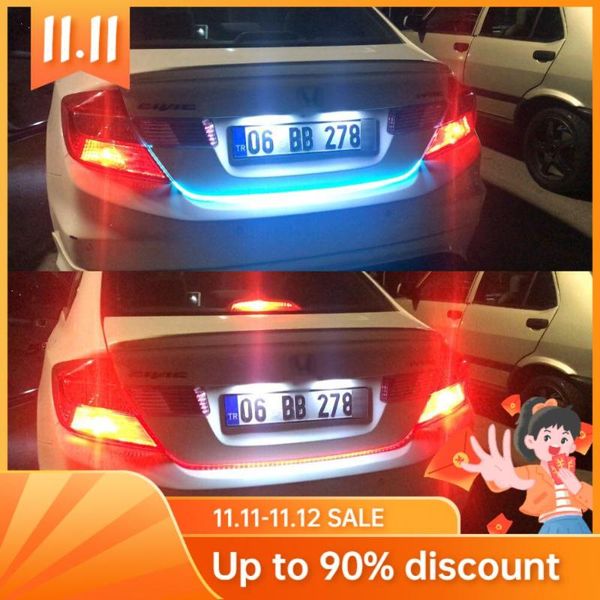 

interior&external lights 12v led car tailgate strip waterproof brake driving turn signal light colorful decorative