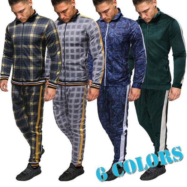 

men's tracksuits sports jogging suit shi sang track, Gray