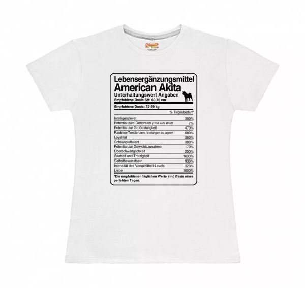 

t-shirt womens dose american akita life supplements by siviwonder, White;black
