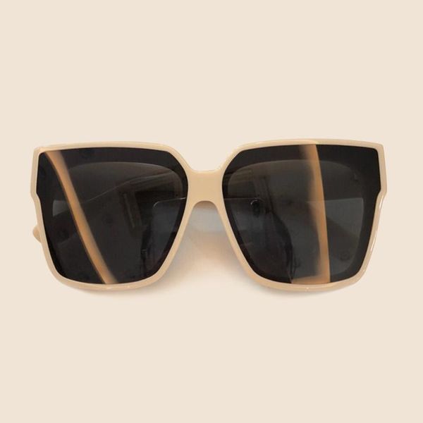 

sunglasses 072021 oversized women big frame square flat sun glasses female men vintage mirror shades uv400, White;black