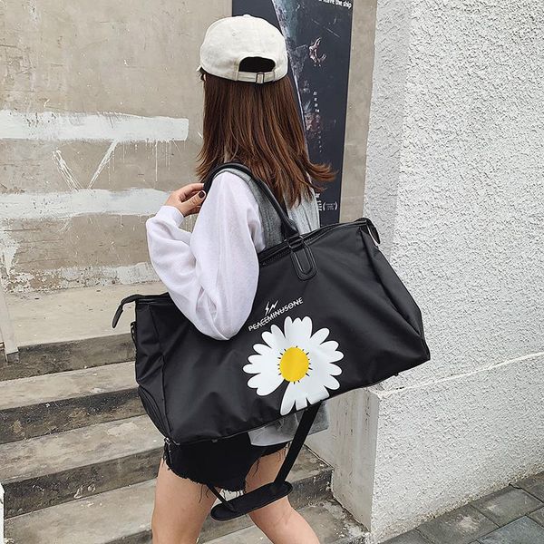 

tote bag for women short business trips luggage canvas small daisy print duffel bags