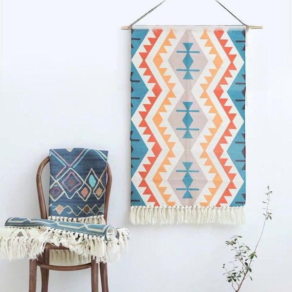 

tapestries hand-woven wall hanging decoration bohemian tapestry fabric ornaments christmas home living room pendant bedroom decor