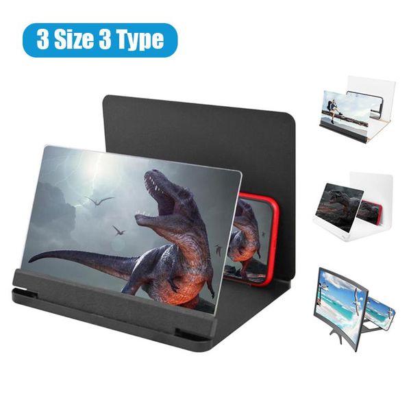 

cell phone mounts & holders 12 inch mobile 3d screen video magnifier 8/9"folding curved enlarged smartphone movie amplifying projector