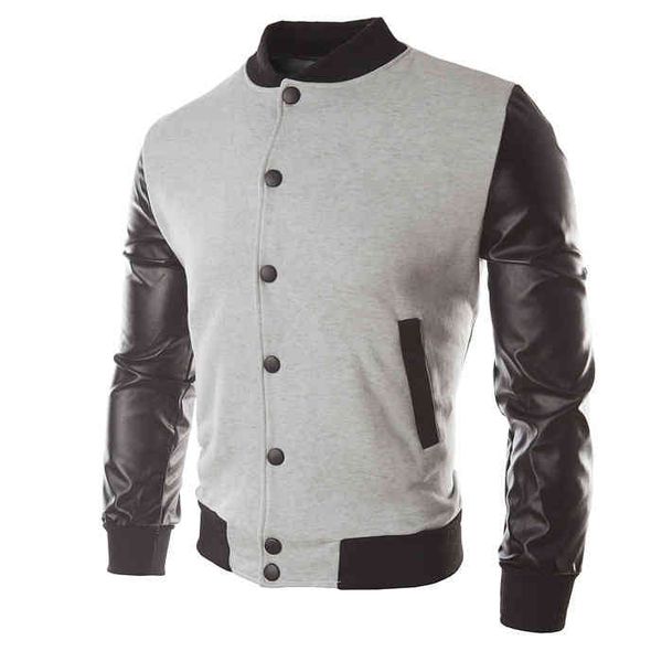 

new boy baseball fashion dign wine red s slim fit college varsity et men brand stylish vte homme, Black