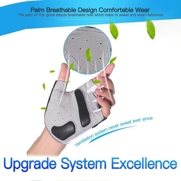 

summer outdoor sports anti-skid fitness weightlifting half finger bicycle riding holster cycling equipment gloves, Black