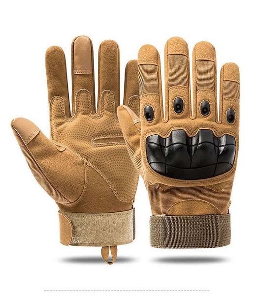 

cycling gloves tactical men's outdoor full-finger protective sports training military fans breathable non-slip touch screen, Black