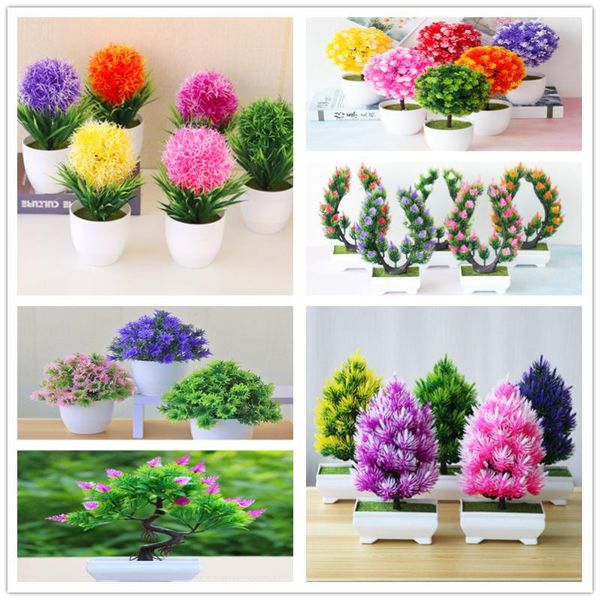

decorative flowers & wreaths a variety styles 1pcs artificial plants bonsai small tree pot fake potted ornaments for home el garden decor