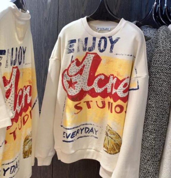 

fashionable women's acne sweatshirts classic studio graffiti t-shirt sweatshirt, Black