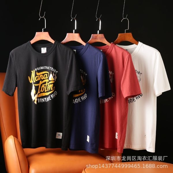 

21 guangzhou large t-shirt summer short sleeve t-shirt men's, White;black