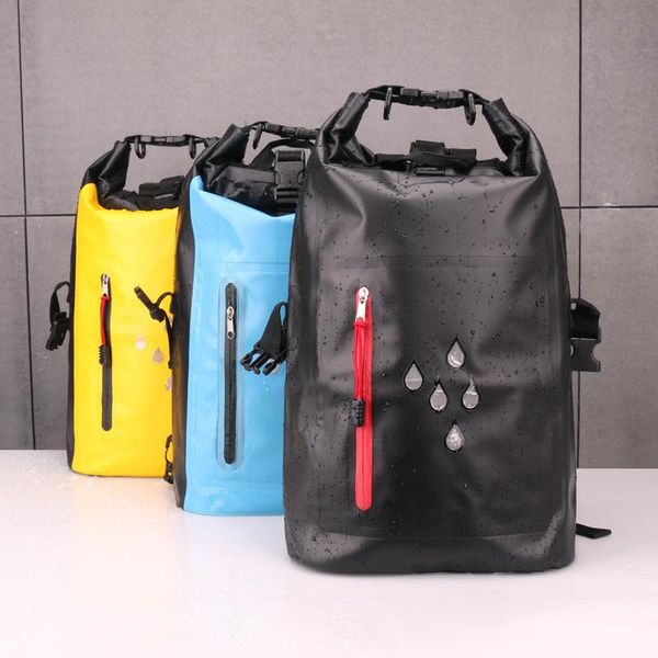 

waterproof reflective bar bucket bag large capacity storage backpack pvc