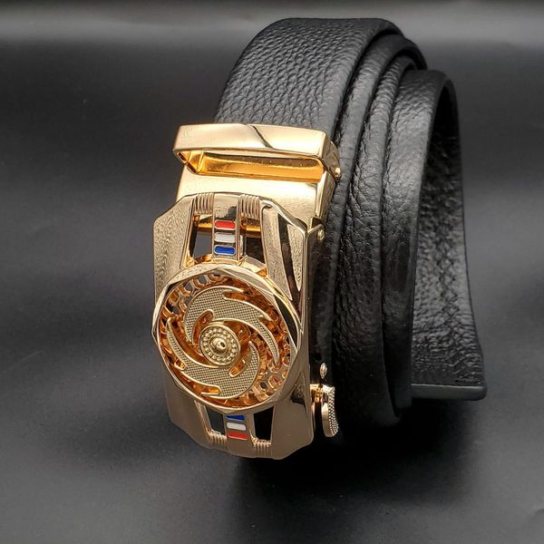

fashion net celebrity belt head layer cowhide trend business style factory wholesale and retail big gold buckle luxury brand gift box, Black;brown