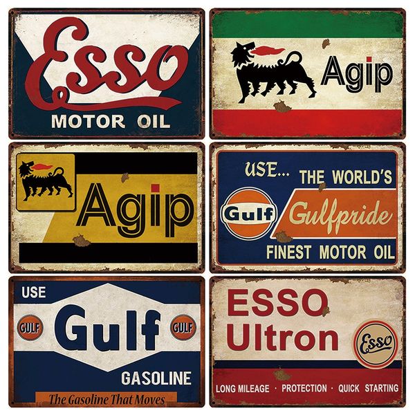 

the worlds finest motor gas oil garage metal sign home decor bar wall art painting 20*30 cm size dy160