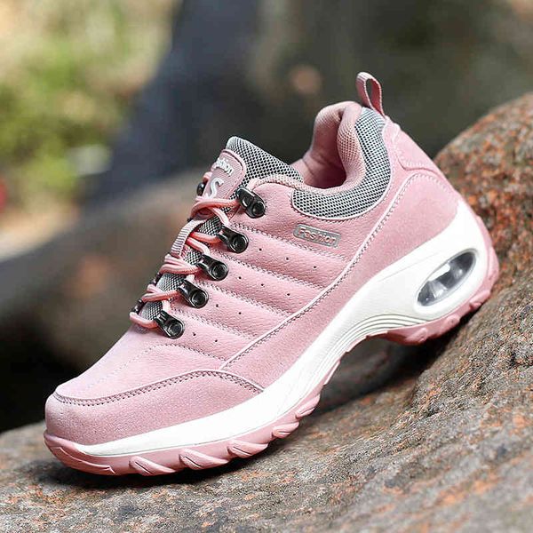 

2021 straight large women's shoes outdoor mountaineering air cushion leisure sports