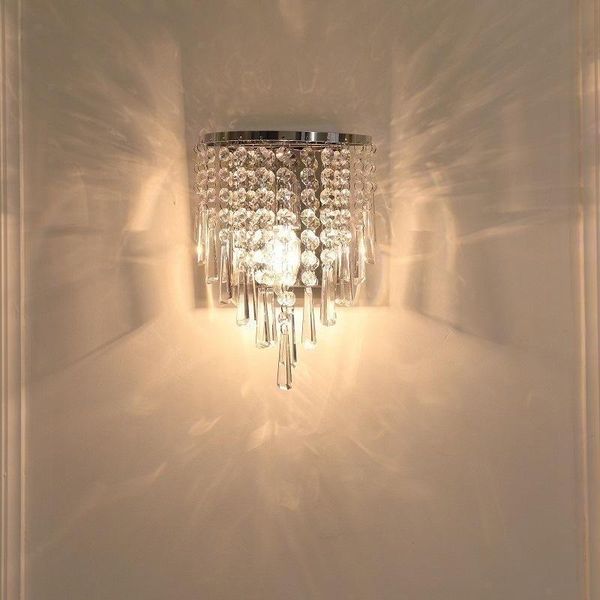 

modern led crystal penteadeira aplique luz pared nicho de parede home deco lustre bedroom wall lamp