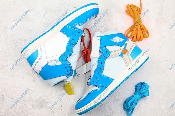 

og jumpman 1 basketball shoe co-designed unc ow north carolina blue men's women outdoor sportsman