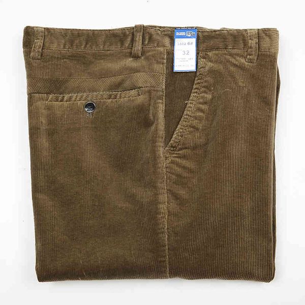 

men's pants icpans straight loose corduroy winter men thick black khaki red high waist male trousers office big size 40 42 lvd3