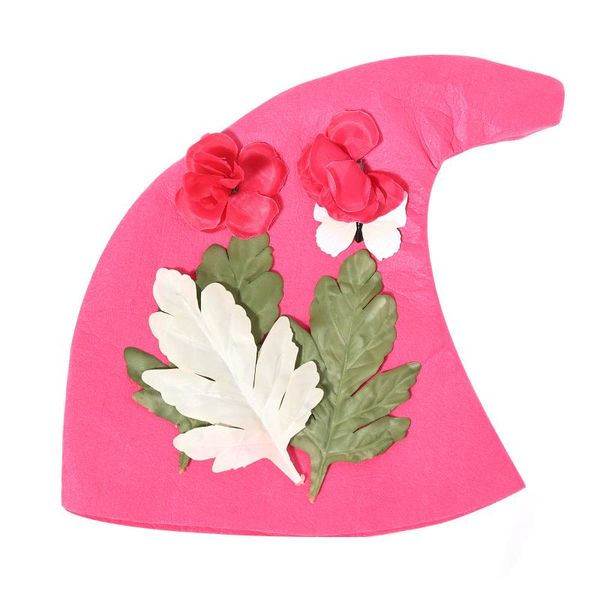 

party hats halloween felt witch flower handmade cosplay prop hanging witches hat cap for women wool wide brim foldable