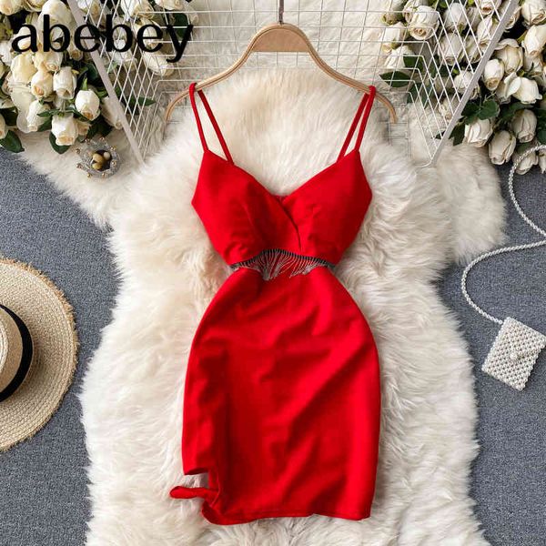 

women backless strap dress design v neck sleeveless tassel slim party summer off shoulder solid short 210512, Black;gray