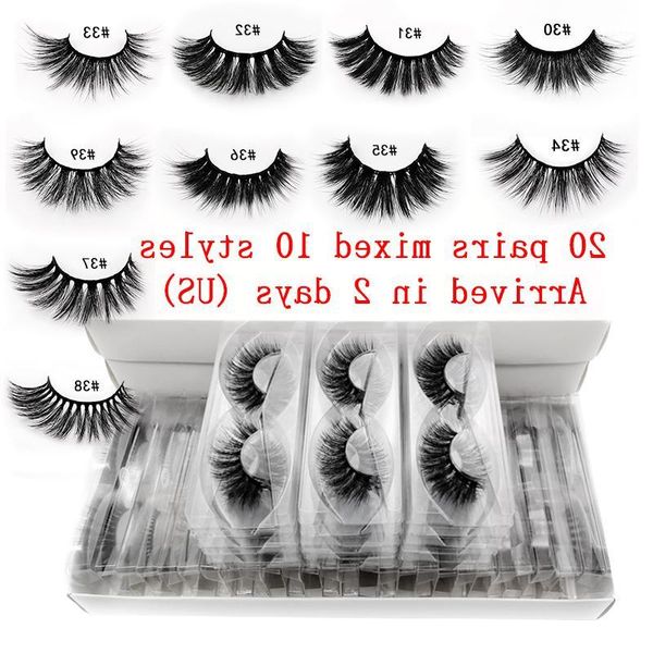 

wholesale false eyelashes 20/30/50 pcs lashes in bulk 3d mink natural makeup1