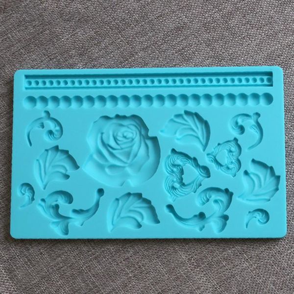 

cake tools flowers leaf mould 3d diy practical peal lace flower fondant decoration embossing mold silicone
