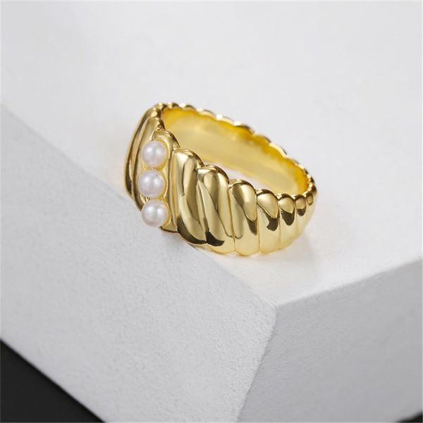 

wedding rings luxury pearl for women gift anel masculino vintage jewelry gold finger ring size 6 7 8 9 10 birthday, Slivery;golden