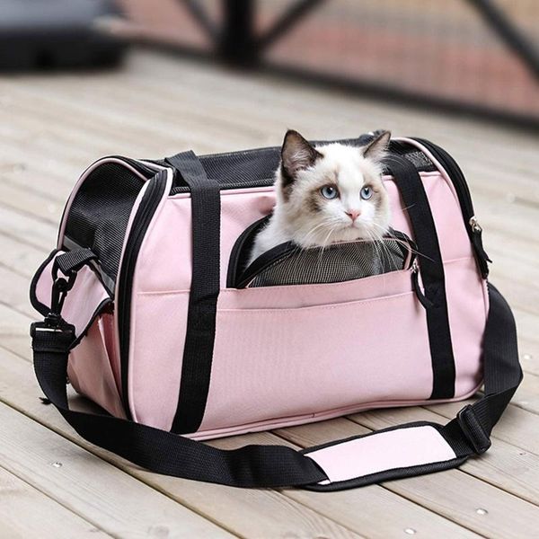 

soft sided carriers portable pet bag pink dog carrier bags blue cat outgoing travel breathable pets handbag #t2g car seat covers