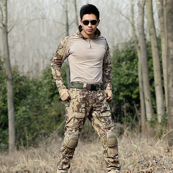 

outdoor paintball clothing military uniform shooting tactical combat suit camouflage shirts cargo pants hunting suits sets, Camo