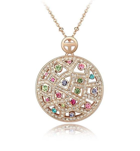 

pendant necklaces austrian crystal necklace - moonlight lover dance cocktail party dress accessories, Silver