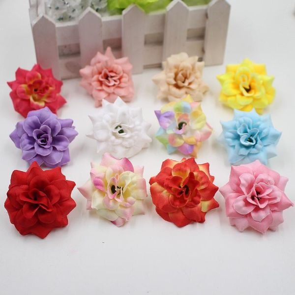

decorative flowers & wreaths 20/pcs 4cm artificial flower head christmas valentine's day wedding party garden diy handmade decoration