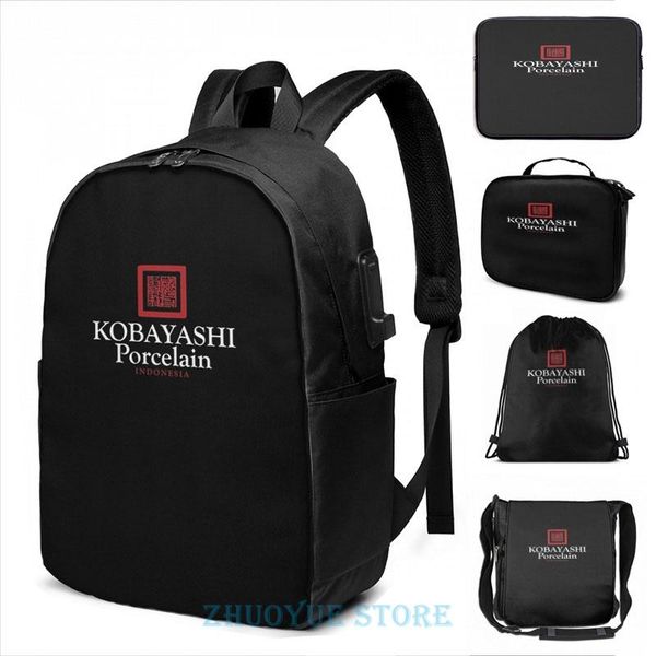 

backpack graphic print the usual suspects - kobayashi porcelain usb charge men school bags women bag travel laptop