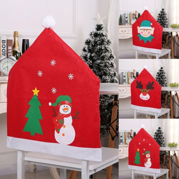 

chair covers christmas cover santa claus xmas party dinner seat decorations