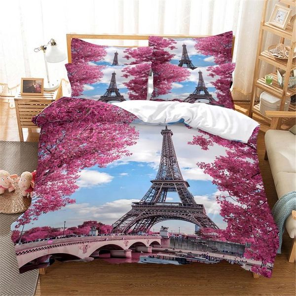 

bedding sets eiffel tower set  duvet cover bed cotton bedroom