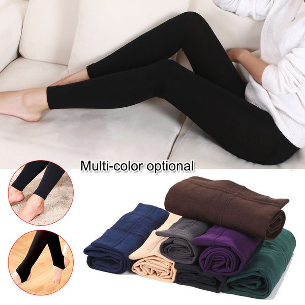 

legging women warm fleece winter rectangible leggings weak heat broek b99, Black